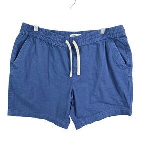 Mens Sonoma Blue Chino Shorts Drawstring Elastic Waist 7" Inseam Cotton Size L